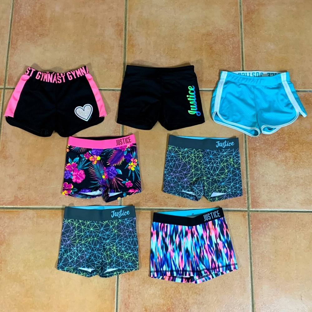 Girl Athletic Active Compression Stretch Justice GK Ivivva Gymnastics Gymnast